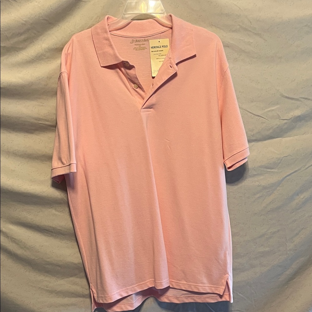 St. John's Bay Soft Pearl Pink Heritage Polo Shirt
